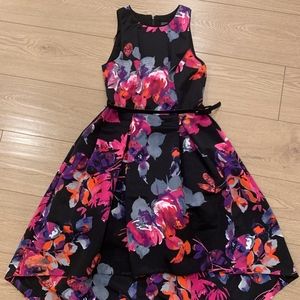 Vince Camuto Floral High Low Peplum Dress